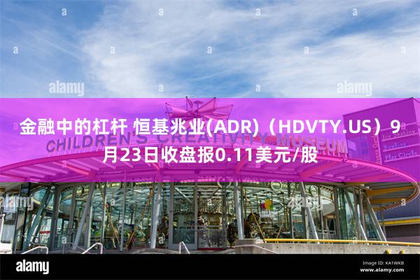 金融中的杠杆 恒基兆业(ADR)（HDVTY.US）9月23日收盘报0.11美元/股