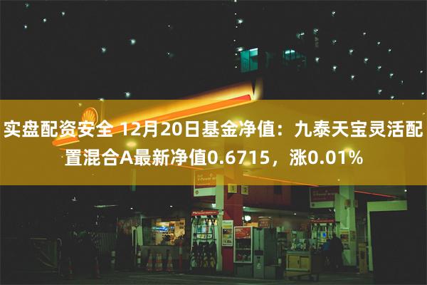 实盘配资安全 12月20日基金净值：九泰天宝灵活配置混合A最新净值0.6715，涨0.01%